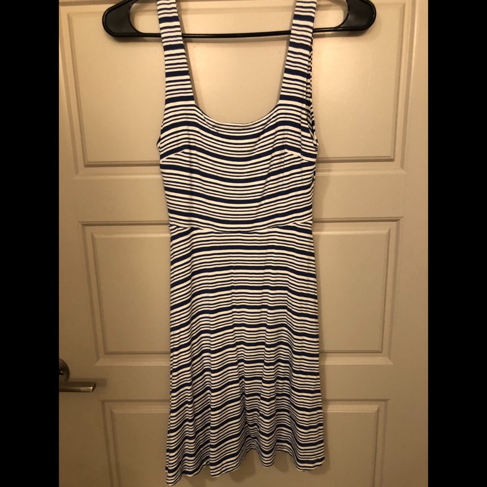 Socialite Navy Striped Dress